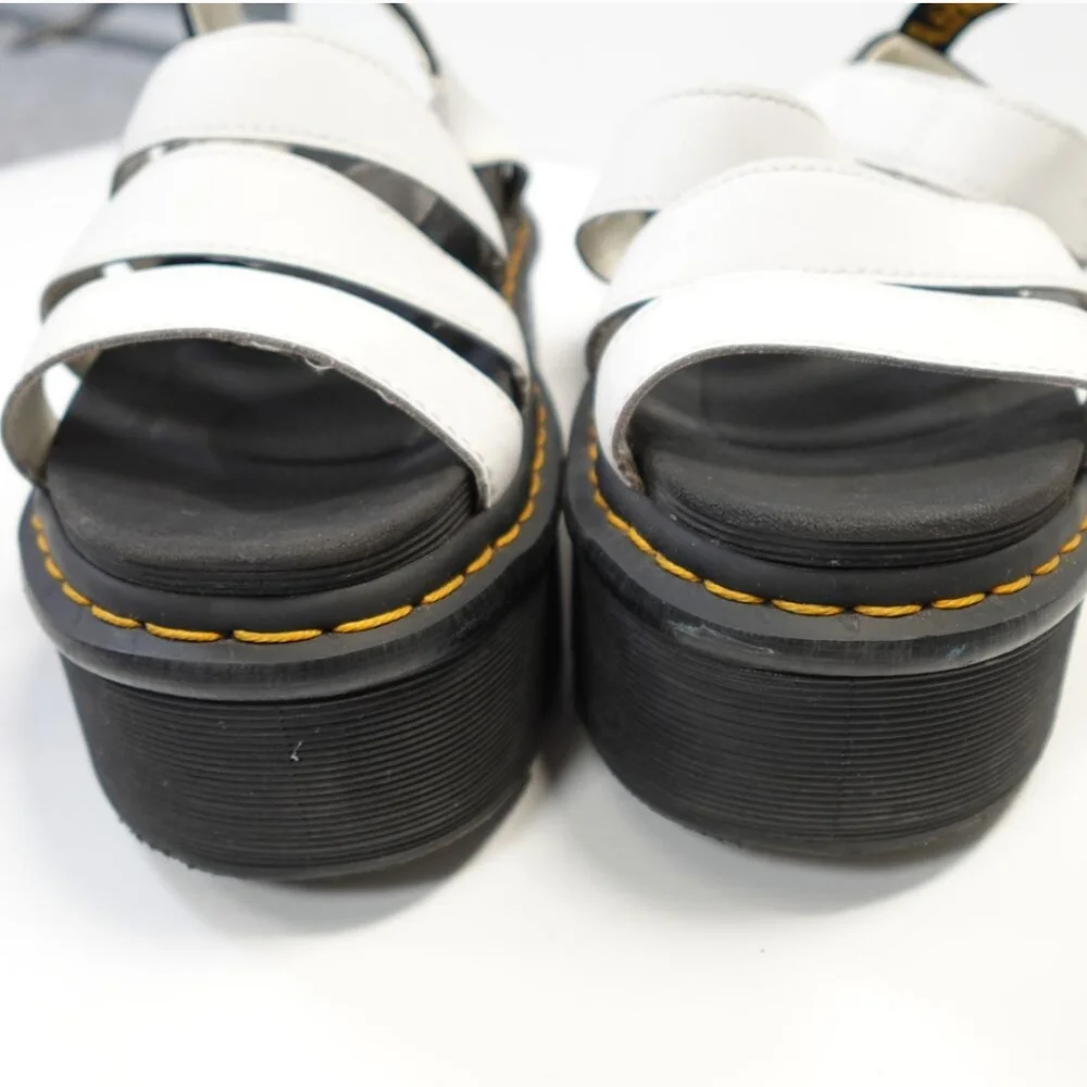 Doc Martens Blaire White Platform Sandals With Black Sole Sz 9 Y2K 90s Style - Picture 5 of 8